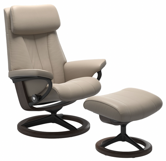Ekornes Stressless Consul Small Classic Recliner with Ottoman