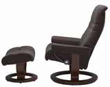Ekornes Stressless Sunrise Large Classic New Sit Recliner with Ottoman