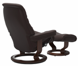 Ekornes Stressless Sunrise Large Classic New Sit Recliner with Ottoman