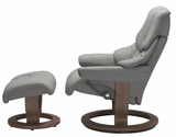Ekornes Stressless Reno Large Classic New Sit Recliner with Ottoman
