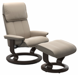 Ekornes Stressless Admiral Large Classic Recliner with Ottoman