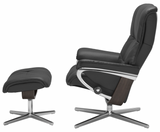 Ekornes Stressless Mayfair Small Cross Chair Recliner With Ottoman