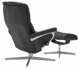 Ekornes Stressless Mayfair Small Cross Chair Recliner With Ottoman