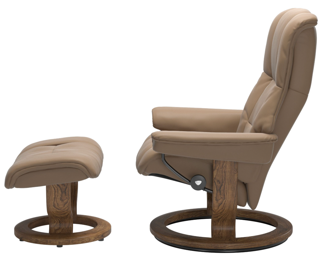 Ekornes Stressless Mayfair Small Classic Recliner with Ottoman