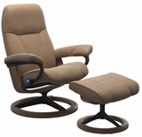 Ekornes Stressless Consul Small Signature Recliner with Ottoman