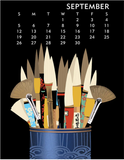 Package: 2027 Linnea 11 x 14" Poster Calendar &  5 x 7" Desktop Calendar Artwork From Johanna Riley
