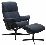 Ekornes Stressless Mayfair Large Cross Chair Recliner With Ottoman