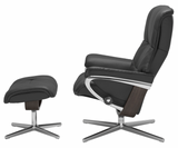 Ekornes Stressless Mayfair Medium Cross Chair Recliner With Ottoman