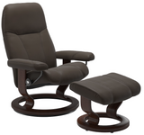 Ekornes Stressless Consul Medium Classic Recliner with Ottoman