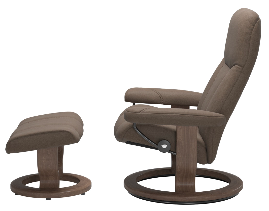 Ekornes Stressless Consul Large Classic Recliner with Ottoman