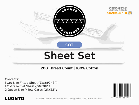 Luonto Sheet Set Cot Size *Quick Ship*