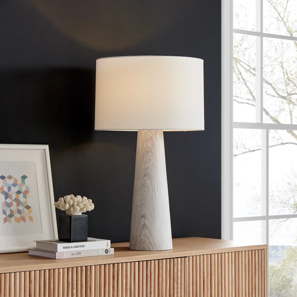 Lite Source 23923 Grey Wood Table Lamp | International Design Center