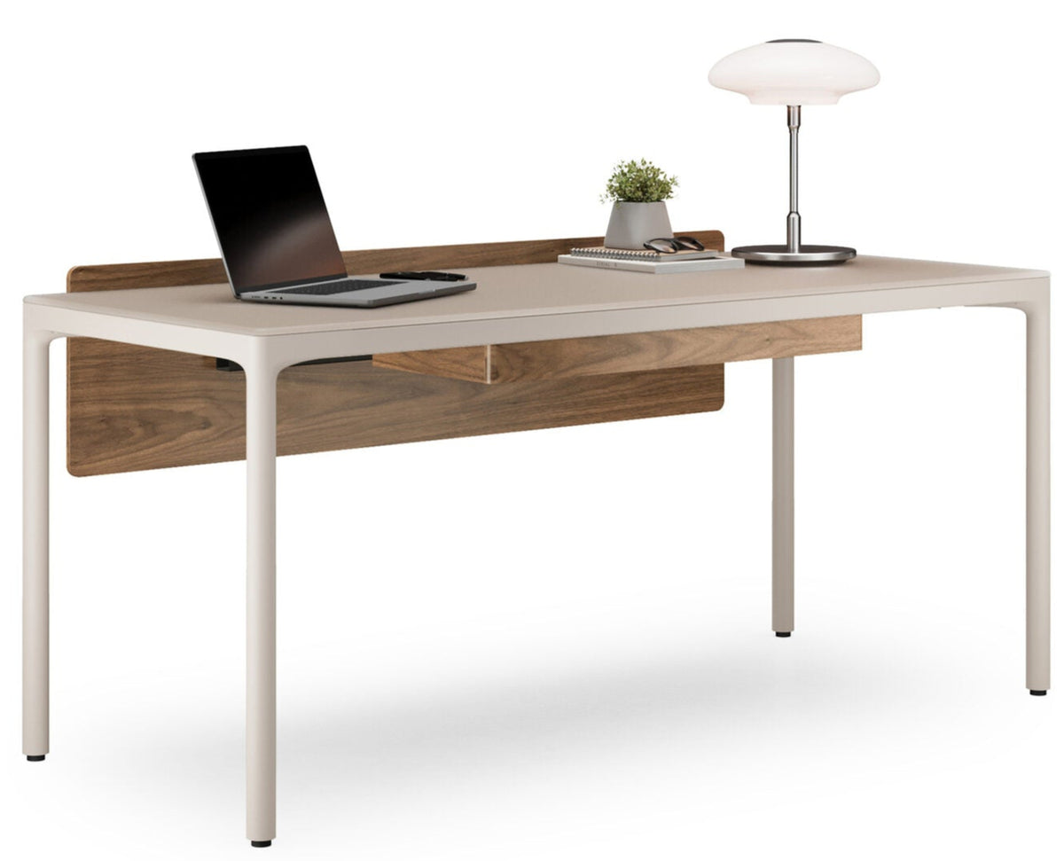 BDI Luma 6762 Stationary Desk With Back Panel & Storage Drawer