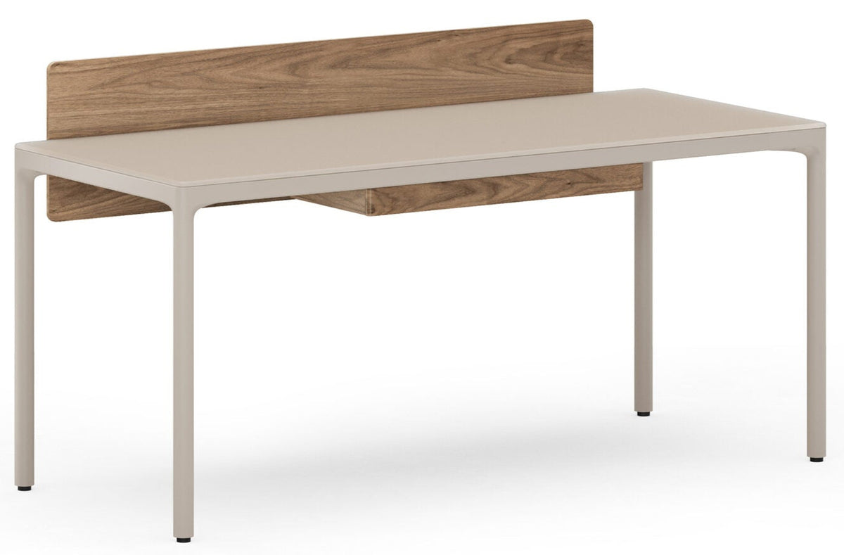 BDI Luma 6762 Stationary Desk With Back Panel & Storage Drawer
