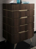 ALF Italia Accademia High Chest Termocotto Contemporary Italy Dark Walnut