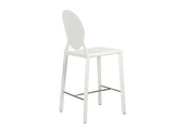 Eurostyle Isabella Counter Stool in White Leather and Metal
