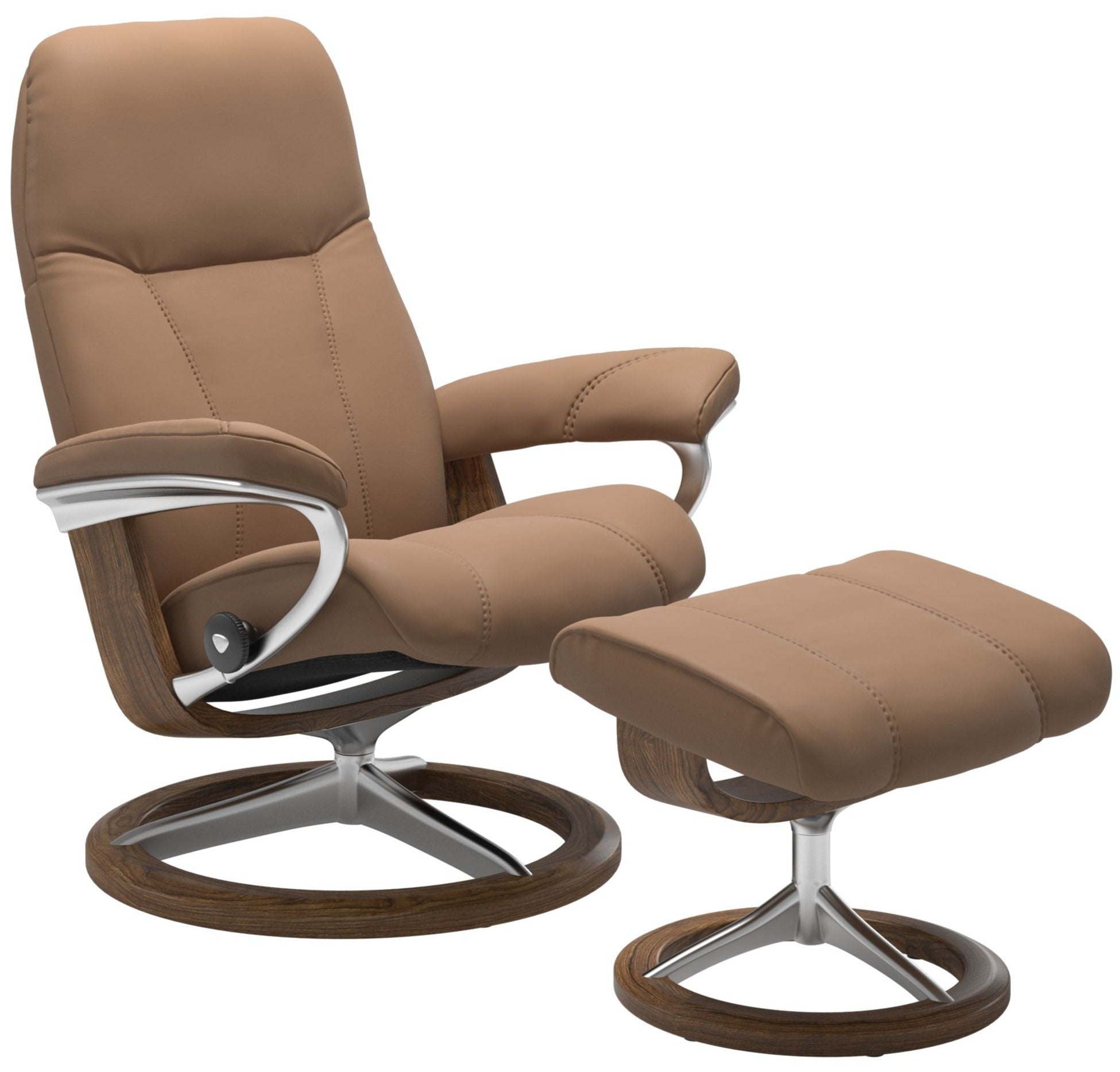 Ekornes Stressless Consul Medium Signature Recliner with Ottoman Ekornes Stressless Consul Medium Signature Recliner with Ottoman