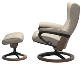 Ekornes Stressless Wing Small Signature Recliner with Ottoman