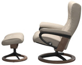 Ekornes Stressless Wing Medium Signature Recliner with Ottoman