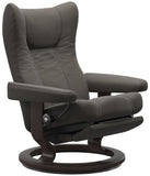 Ekornes Stressless Wing Medium Classic Power Recliner With Ottoman