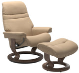 Ekornes Stressless Sunrise Medium Classic Old Sit Recliner with Ottoman
