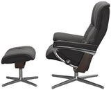 Ekornes Stressless Mayfair Small Cross Chair Recliner With Ottoman