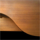 Sun Cabinet's Nightstand For Left Side With Graceful Curved Top & Drawers in Teak