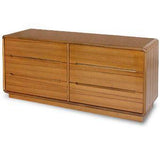 Sun Cabinet 814010 Double Dresser with Soft Curves in Teak