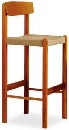 Sun Cabinet BL24 Barstool in Teak with Rope Seat