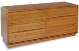 Sun Cabinet 814010 Double Dresser with Soft Curves in Teak