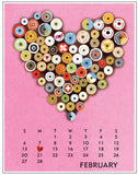 The 2022 Linnea Poster Calendar With Art By: Johanna Riley  Twelve 11x14" posters to hang on the wall... One for each month... Art for each month! FEBRUARY:  Hearts and other symbols of love can be left for others to find in the most unique places with unusual things.