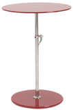 Eurostyle Radinka End Table Red Glass; Stainless Steel - 32001RED