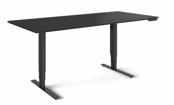 The largest standing desk in the Stance collection, this versatile height-adjustable workstation provides ample desktop space to get things done. A programmable keypad allows you to select your favorite sitting and standing positions at the touch of a button. Available in Three Desktop Sizes: 48