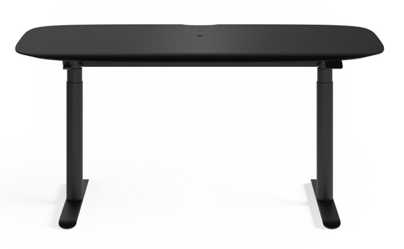 The Soma 6351 height-adjustable sit and stand desk effortlessly adjusts to the perfect height no matter how you like to work or play. Soma 6351 is a stylishly contoured standing desk with programmable height settings, innovative cable management, an accessory hook, and an elegantly smooth 60-inch wood desktop surface. 