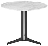 Eurostyle Ramili 24" Round Side Table with a Marble Top and Steel Base