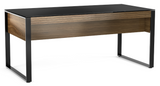The clean lines and refined styling of the Corridor 6521 Executive Desk are pleasing to the eye and engineered and designed to keep you organized, efficient, and inspired. Topped with durable soft-to-the-touch satin-etched tempered glass, the 6521 includes a hidden flip-front keyboard drawer, cable management channels, and a modesty panel for comfortable cross-desk collaboration. 