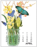 The 2022 Linnea Poster Calendar With Art By: Johanna Riley  Twelve 11x14" posters to hang on the wall... One for each month... Art for each month! APRIL:  A sweet scented spring posy is a wonderful gift to oneself. Flowers remind me the world can be a beautiful place and is a promise of better things to come.