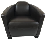 Kuka A162 Occasional Chair in Dark Brown Leather