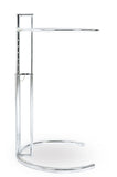 Ital Studio Ellen End Table with a Glass Top and Chrome Base
