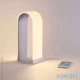 Koncept Mr. N Tall Table Lamp in Soft White Silver