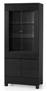 Skovby SM 312 Display Cabinet in Wenge Wood and Glass