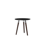 Ekornes Style End Table in Black with Brown Legs