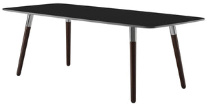 Ekornes Style Coffee Table in Black with Brown Legs
