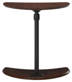 Ekornes USB Table A End Table Brown Wood Base; Black Stem; Brown Wood Top