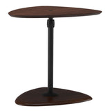 Ekornes USB Table B End Table with a Brown Top, Black Stem, and Brown Base