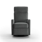 The Track is Luonto’s most supportive and modern recliner chair. Each arm is beautifully crafted into a slim and slanted design, allowing the Track to be unique. As always, to fulfill Luonto’s commitment to quality and practicality, Luonto has built the Track with a 4-way adjustable headrest and a swivel glider base, and if purchased in the battery powered mode, a terrific remote-controlled transitional design.