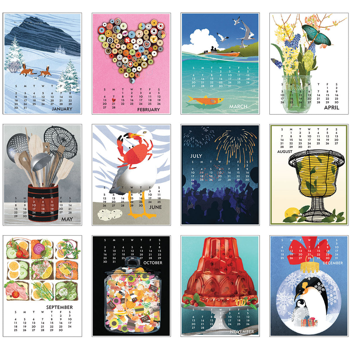 Clearance! 2022 Linnea 11 x 14 clearance-2022-linnea-11-x-14-poster-calendar-artwork-from-johanna-r-international-design-center