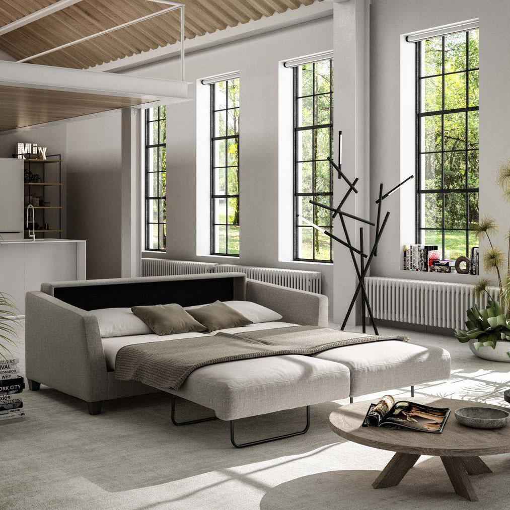 Luonto Furniture Monika King Sofa Sleeper Oliver 515 234 9 Chrome