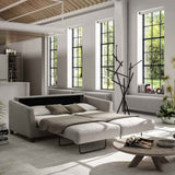 The Monika is Luonto’s most contemporary and best-selling creation. The transitional slope-angled structure of each arm allows the Monika King Sofa Sleeper to be unique. As usual, to fulfill Luonto’s commitment practicality, Luonto has provided plenty of rest space and a terrific transitional design to save living space.