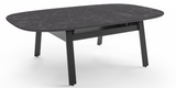 The Cloud 9 lift-top coffee table makes transitioning from work to play a dream. Smoothly gliding from its lowered position to the perfect height for work or play, Cloud 9 features a durable porcelain top that conceals a lined lower storage compartment for remotes, game controllers, and other essentials.